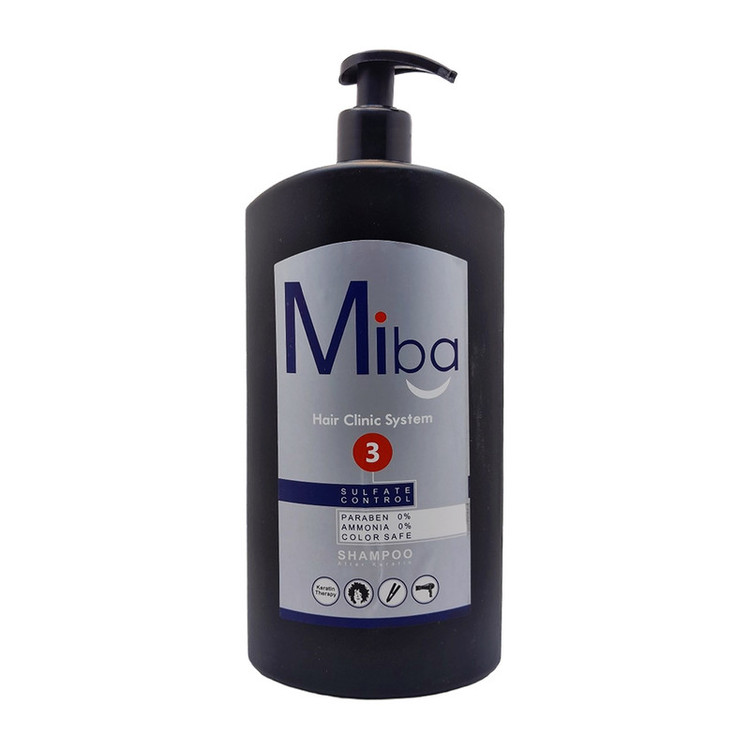 شامپو تقویت کننده و ترمیم کننده مو میبا مدل کراتین حجم 850 میلی لیتر