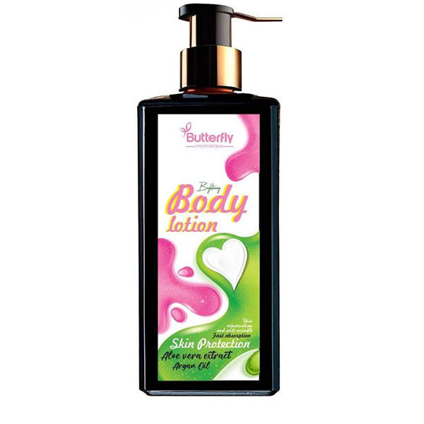 لوسیون بدن باترفلای مدل آرگان و عصاره آلوئه ورا حجم 300 میلی لیتر