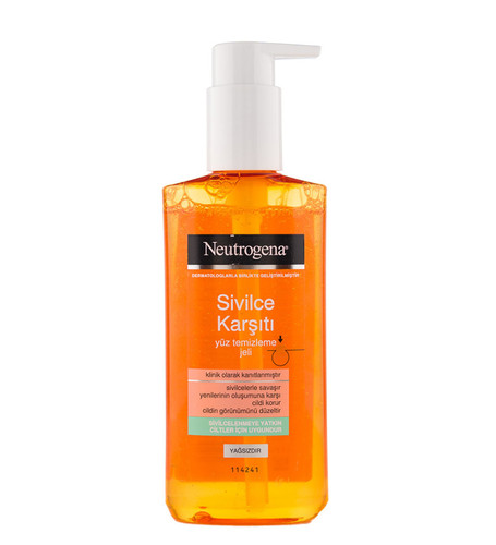 ژل شستشوی صورت نیتروژینا neutrogena اوریجینال مخصوص پوست های چرب حاوی سالیسیلیک اسید