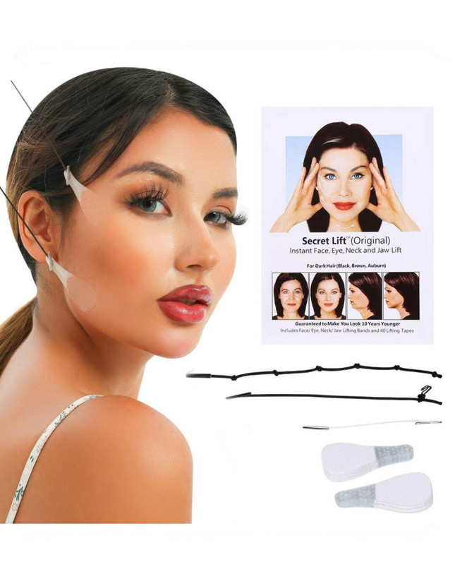 چسب لیفت صورت و شقیقه 40 عددی (دارای کش تنظیم سایز) اصلی