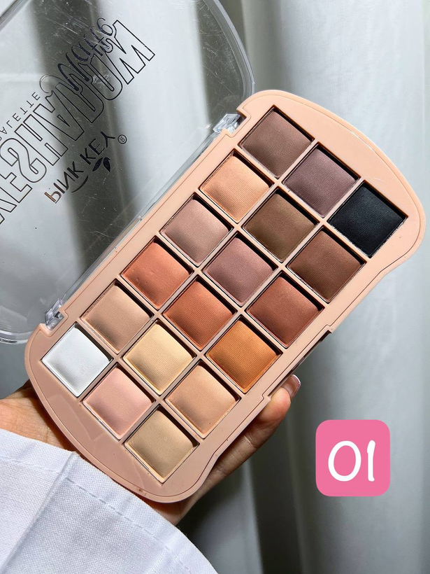 رنگبندی پالت سایه 18 رنگ پینک کی شماره 1