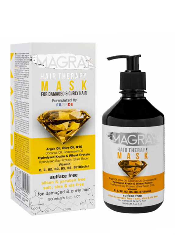 ماسک مو ماگرای مناسب موهای فر و آسیبدیده 500میل