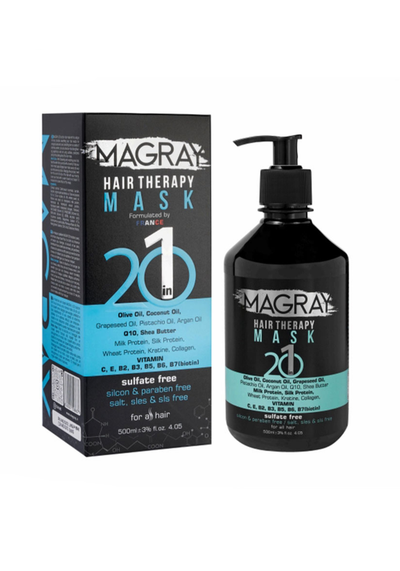 ماسک مو 20 کاره برند ماگرای مناسب انواع مو 500 میل