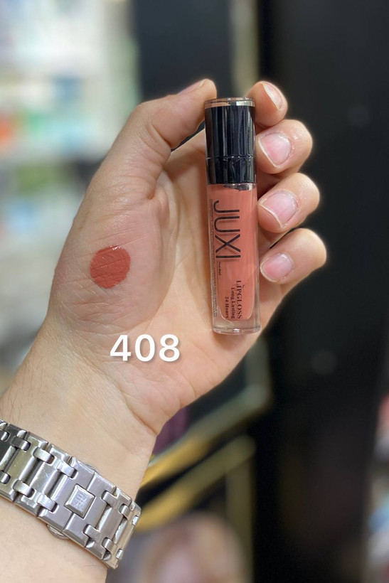 رنگ رژ لب مایع ژاکسی شماره 408 ضداب 24 ساعته