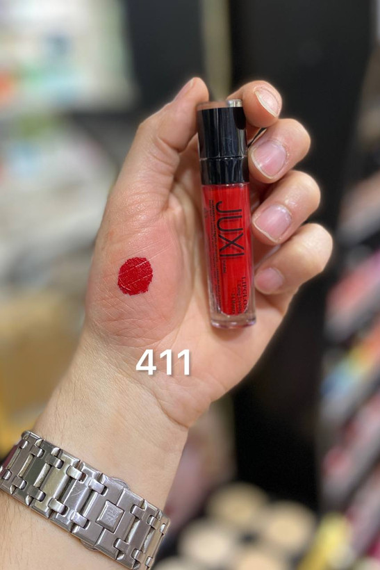 رنگ رژ لب مایع ژاکسی شماره 411 ضداب 24 ساعته