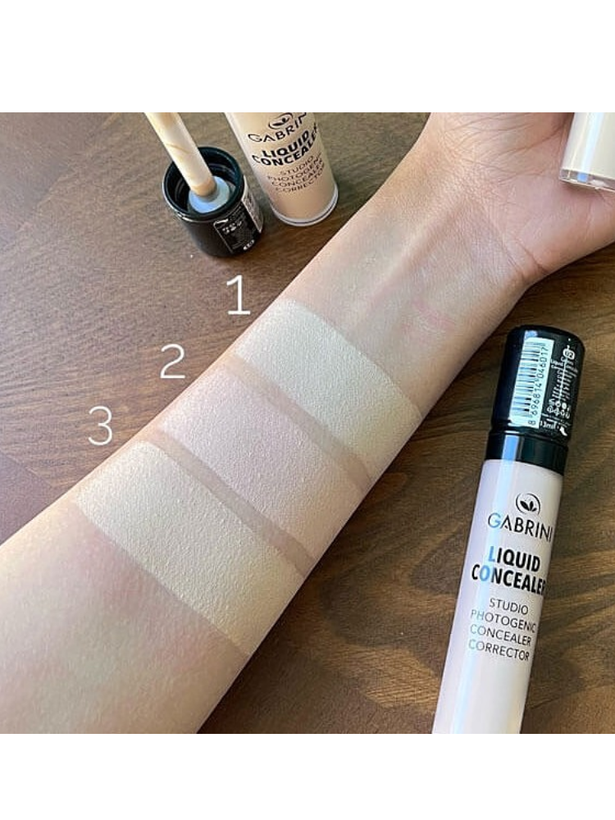 رنگبندی کانسیلر مایع گابرینی اورجینال با پوشانندگی بالا