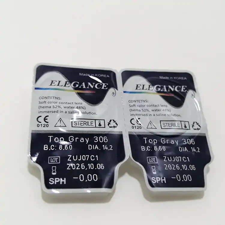 لنز چشم رنگی الگانس رنگ Top Gray کد 306 Elegance