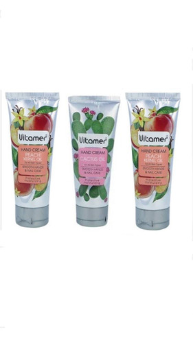 کرم 3 تایی مرطوب کننده ویتامر رایحه زیتون - کاکتوس- هلو حجم 75 میلی لیتر