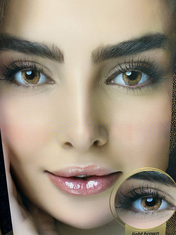 عکس و خرید لنز چشم عسلی لایت بروان 3 بلینک shadowbrown3