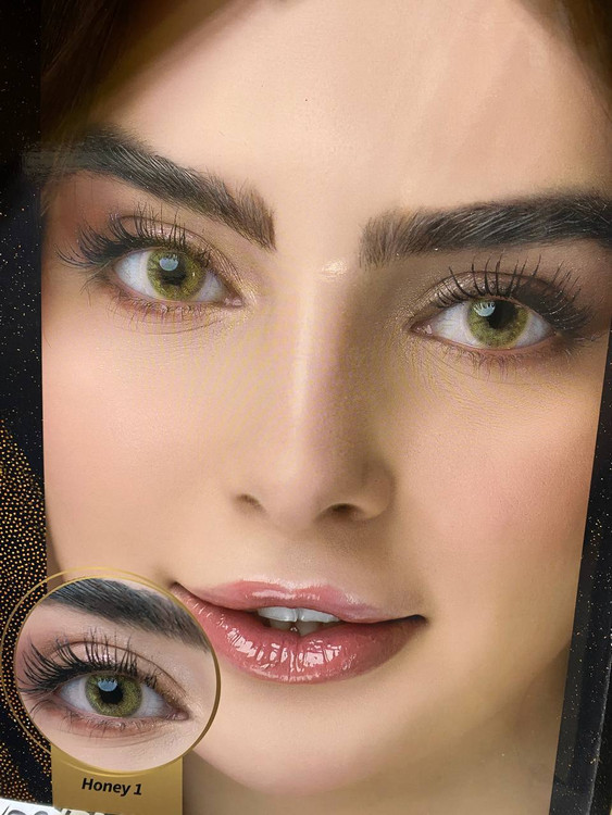 عکس و تست لنز چشم عسلی هونی بلینک HONEY1