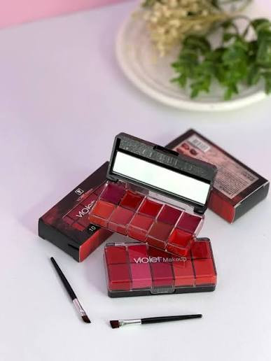 پالت رژ لب 10 رنگ ویولت lipstick palette